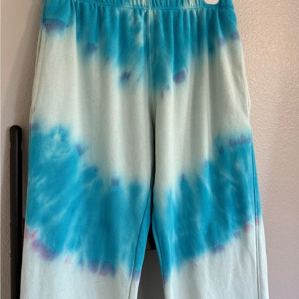 Spiritual Gangster Rainbow Perfect Sweats Joggers Blue/White Tie-Dye. Small. - Picture 6 of 13